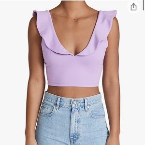 Susana Monaco Women's Ruffled Crop Top